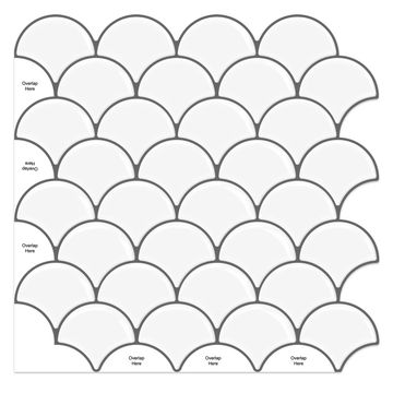 Scale peel & stick tile 2pk 30.05x30.05cm