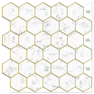Hex peel & stick tile 2pk 30.05x30.05cm