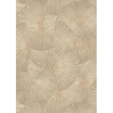 Non woven wallpaper japandi ginko gold 0.53mx10.05m