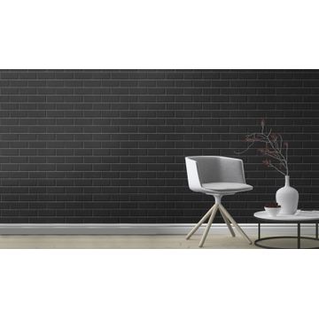 Rasch non woven / vinyl tile black wallpaper 10.05x0.53m