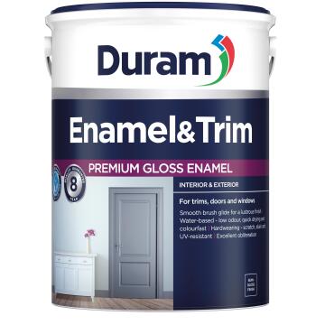 Duram Gloss Enamel Paint White 5L