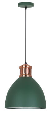 RADIANT Pendant Light Metal Green with Rose