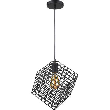 pendant light square metal black