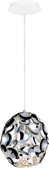 pendant light 1lt chrome