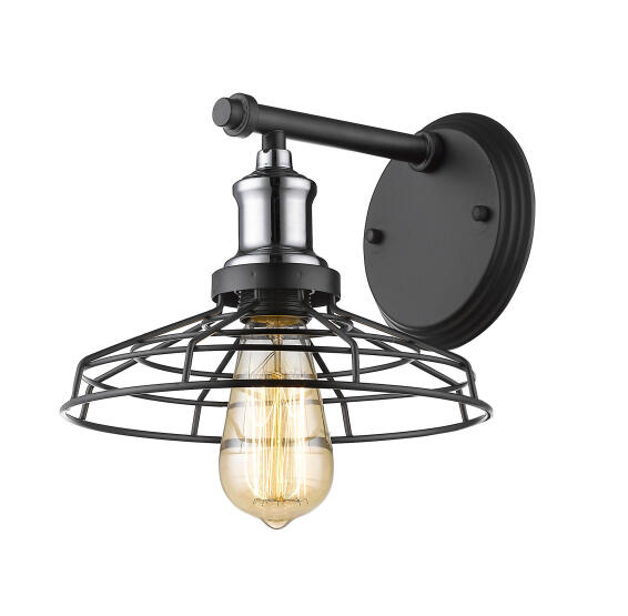 RADIANT WALL LIGHT BLACK CHROME