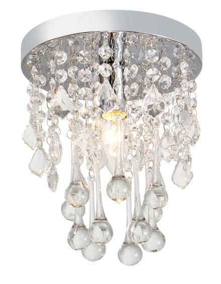 8 Arms Cast brass crystal floor lamp with crystal spike & crystal almonds