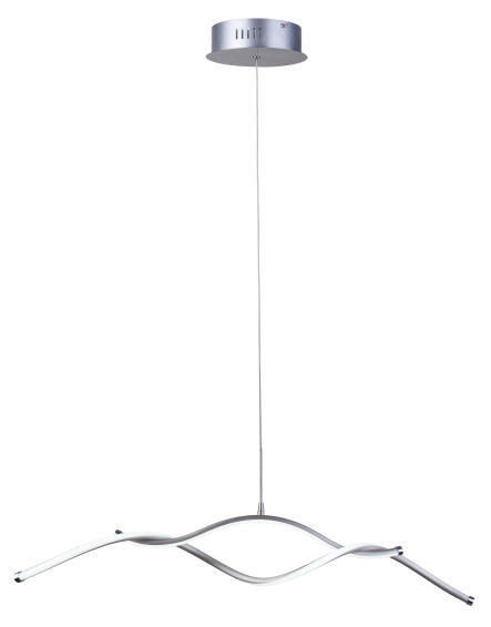 pendant light led twisted chrome