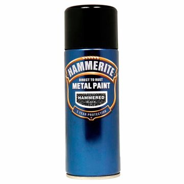 Direct to rust metal paint HAMMERITE AERO hammered Black 400ML