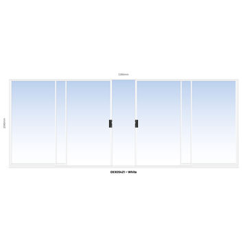 Aluminium sliding door 2 panel sliding W5400MM x H2100MM