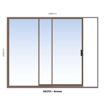 Abcus Sliding Door Aluminium Bronze W3000mm x H2100mm 