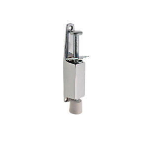 Foot operated door stop satin nickel finish 165mm euro brass