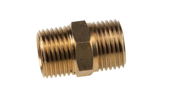 BRASS HEX NIPPLE 1/2