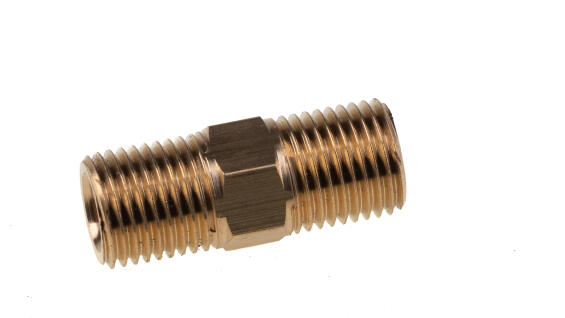 BRASS HEX NIPPLE 1/4