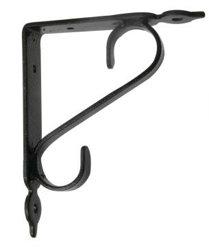Shelf bracket tuscany black 11x14cm l&g tools