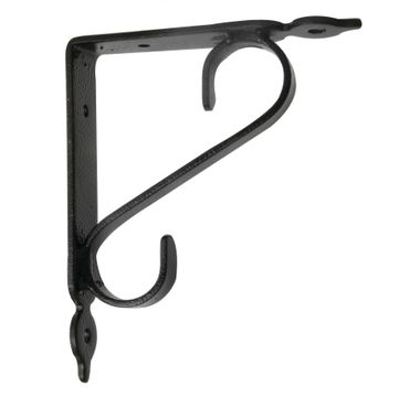 Shelf bracket tuscany black 11x14cm l&g tools