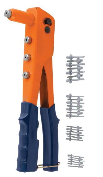 Riveter kit with rivets fragram