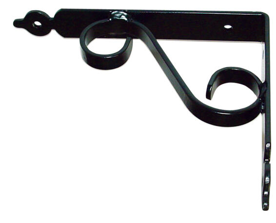 Shelf bracket tuscany black 28x23cm l&g tools