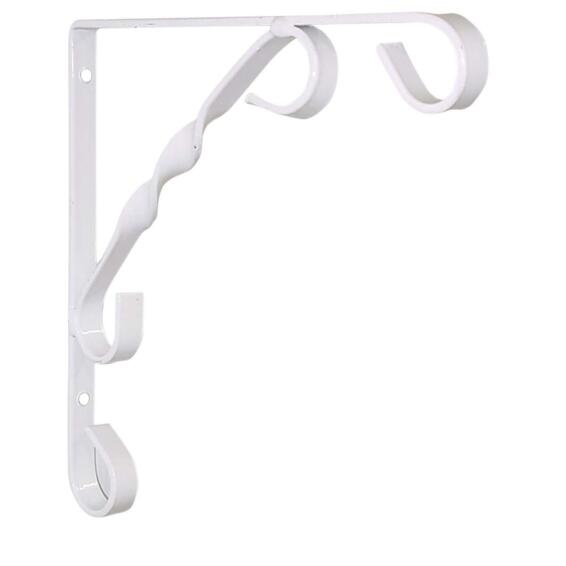 Shelf bracket scroll white 20x20cm l&g tools