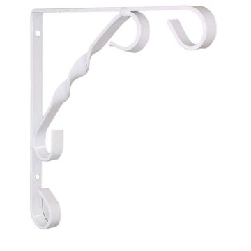 Shelf bracket scroll white 20x20cm l&g tools