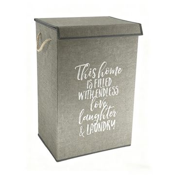 Foldable laundry basket endless grey w40cmxh60cm