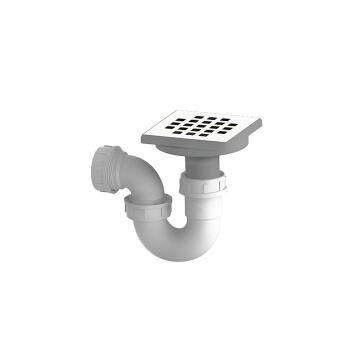 Square tile-in shower trap with ss grid
