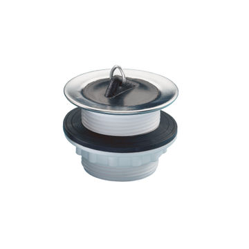 Sink and bath waste (1 1/2" x 50mm) with plug and stirrup