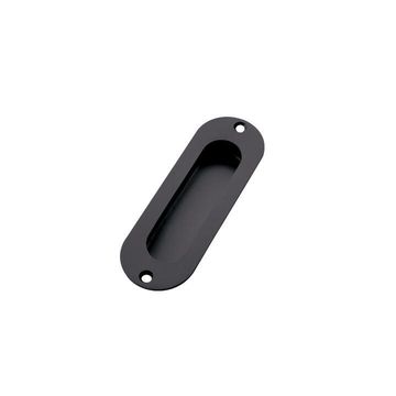 Flush pull oval qs 120x40mm stainless steel black
