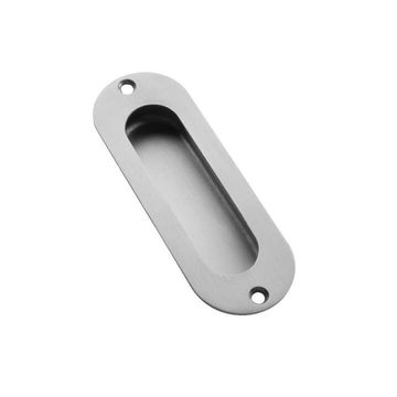 Flush pull oval qs 120x40mm stainless steel