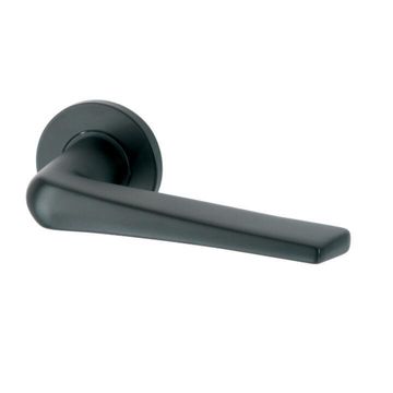 Door handle rose qs krone black