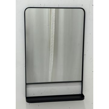 Minimalist bathroom mirror with shelf and black frame w41cmxh89cm