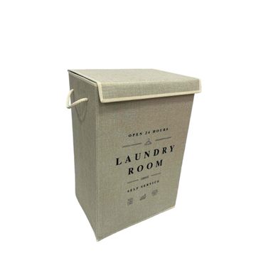 Foldable laundry basket taupe w40cmxh60cm