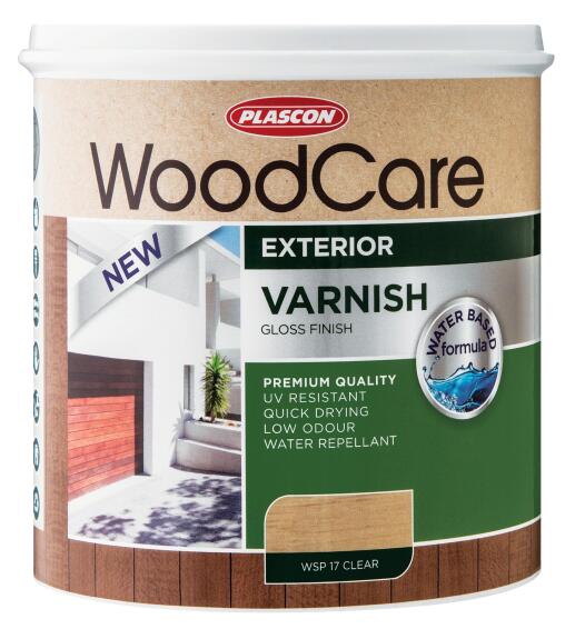 Wood varnish exterior gloss water-based PLASCON Woodcare clear 5l