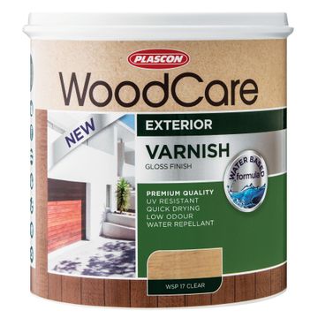Wood varnish exterior gloss water-based PLASCON Woodcare clear 5l