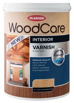 Wood varnish interior suede water-based PLASCON Woodcare clear 5l