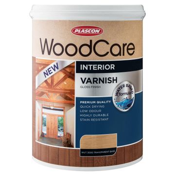Wood varnish interior suede water-based PLASCON Woodcare clear 5l