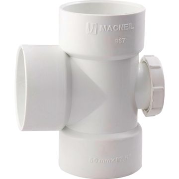 PVC access junction 50mm x 90 degree SABS