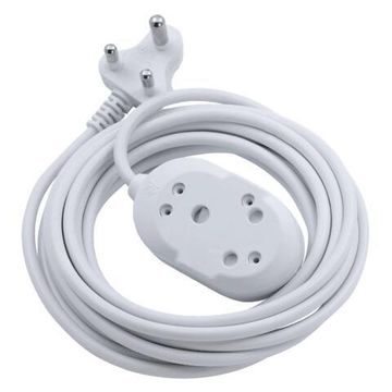 Switched Light Duty Btb Extension Cords 2 X 16A Socket 20M - White.