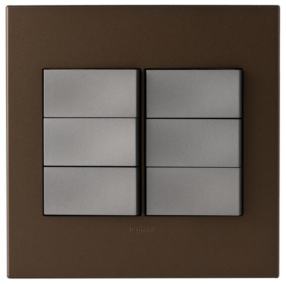 switch 6 lever 1way 4x4 swt m/dark b