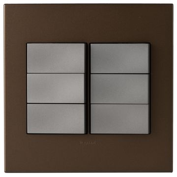 switch 6 lever 1way 4x4 swt m/dark b