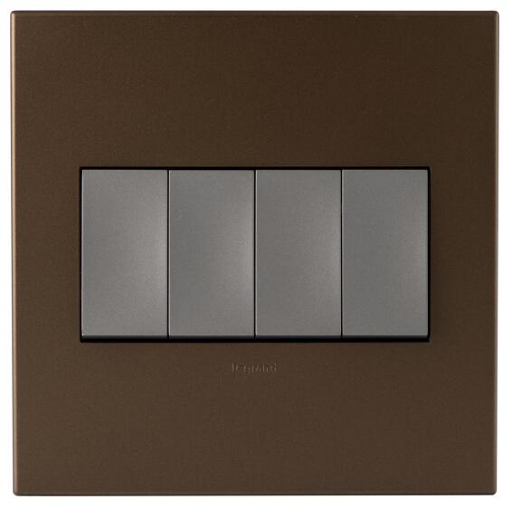 switch 4 lever 1way 4x4 swt m/dark b