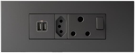 MULTISOCKET 1X3PIN 1XNEW 3PIN 2X USB MAGESIUM