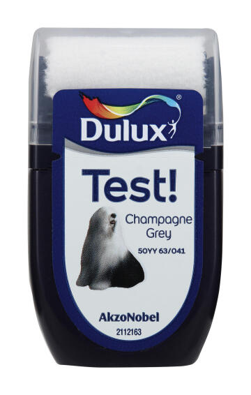 Paint tester wet roller colour guide DULUX Champagne Grey 30ml