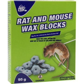 Protek Rat And Mouse Wax Blocks 95G