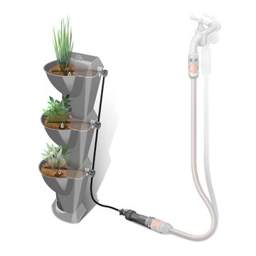 Vertilca Garden, Wall Planter, Corner Watering Kit, GARDENA