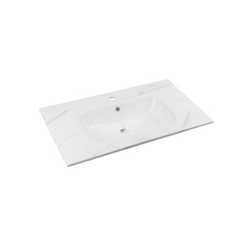 Sensea loa ceramic basin marble effect w810cmxd46cmxh15.5cm (basin only)
