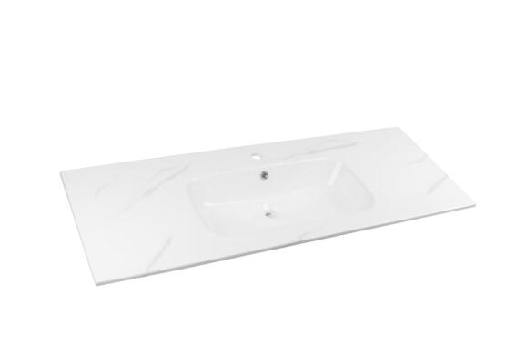 Sensea Loa Ceramic Basin with Marble Effect W121cmxD46cmxH15.5cm  (Basin Only) 