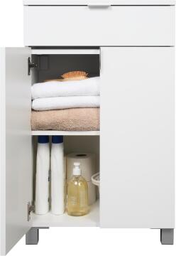 Bathroom Cabinet Floor Standing Sensea Essential 2 Doors and 1 Drawer Glossy White 840x500mm