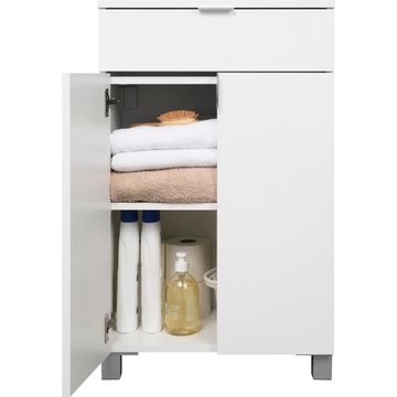 Bathroom Cabinet Floor Standing Sensea Essential 2 Doors and 1 Drawer Glossy White 840x500mm