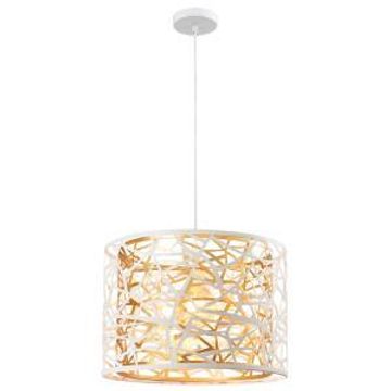 Bright Star PEN146 Nest Pendant White and Gold