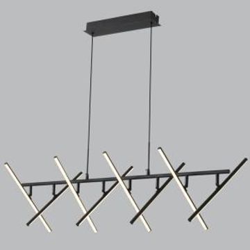 Bright star pendant led 32w black 3 cct moveable arms